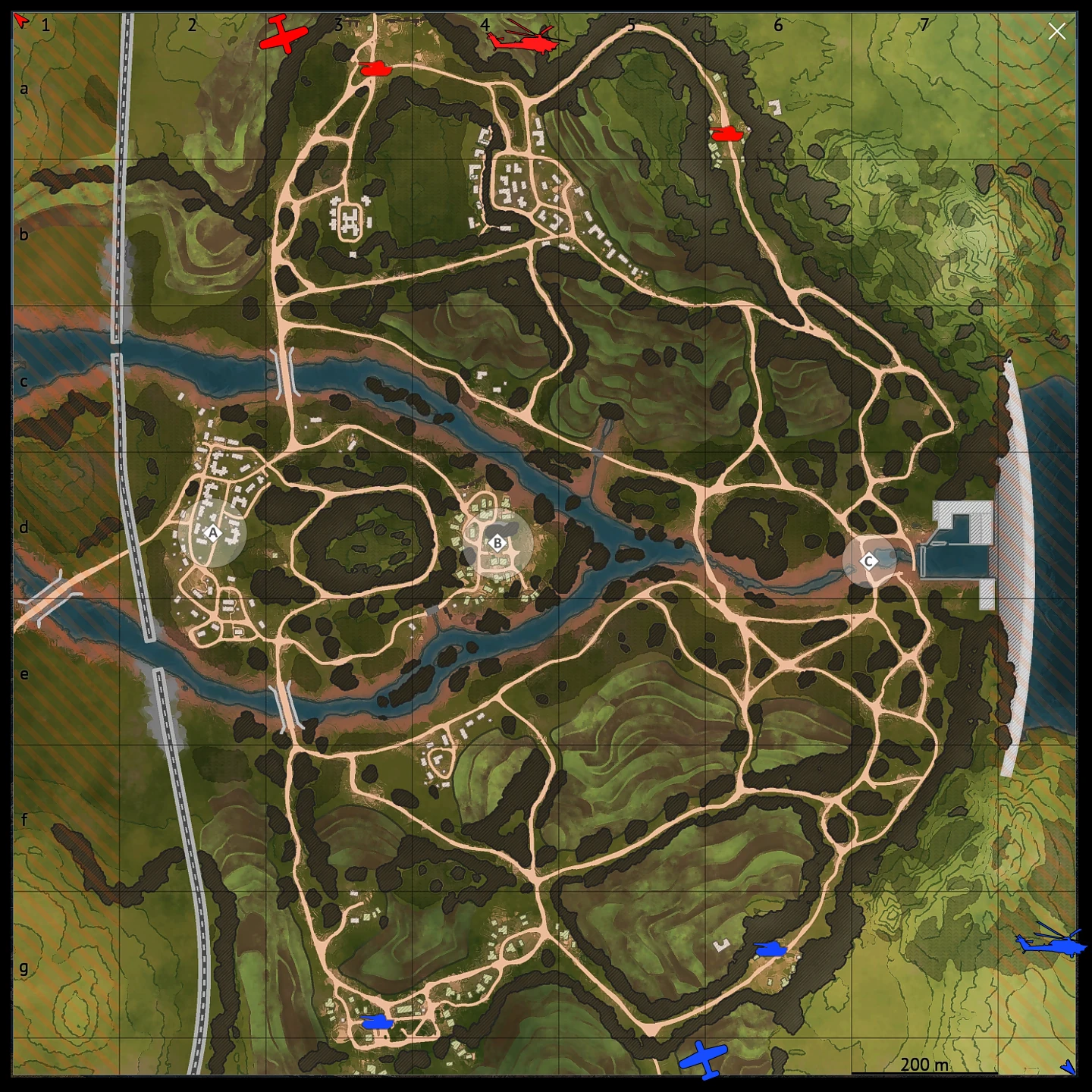 38th Parallel map for War Thunder Ground Battles