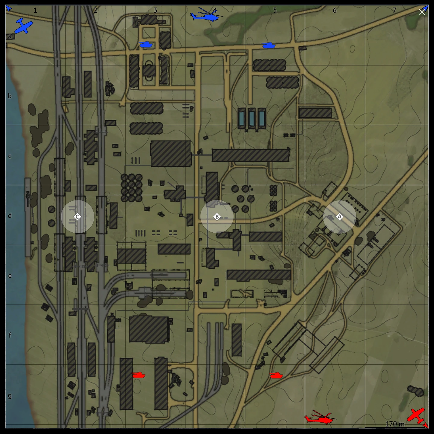 Abandoned Factory map for War Thunder Ground Battles