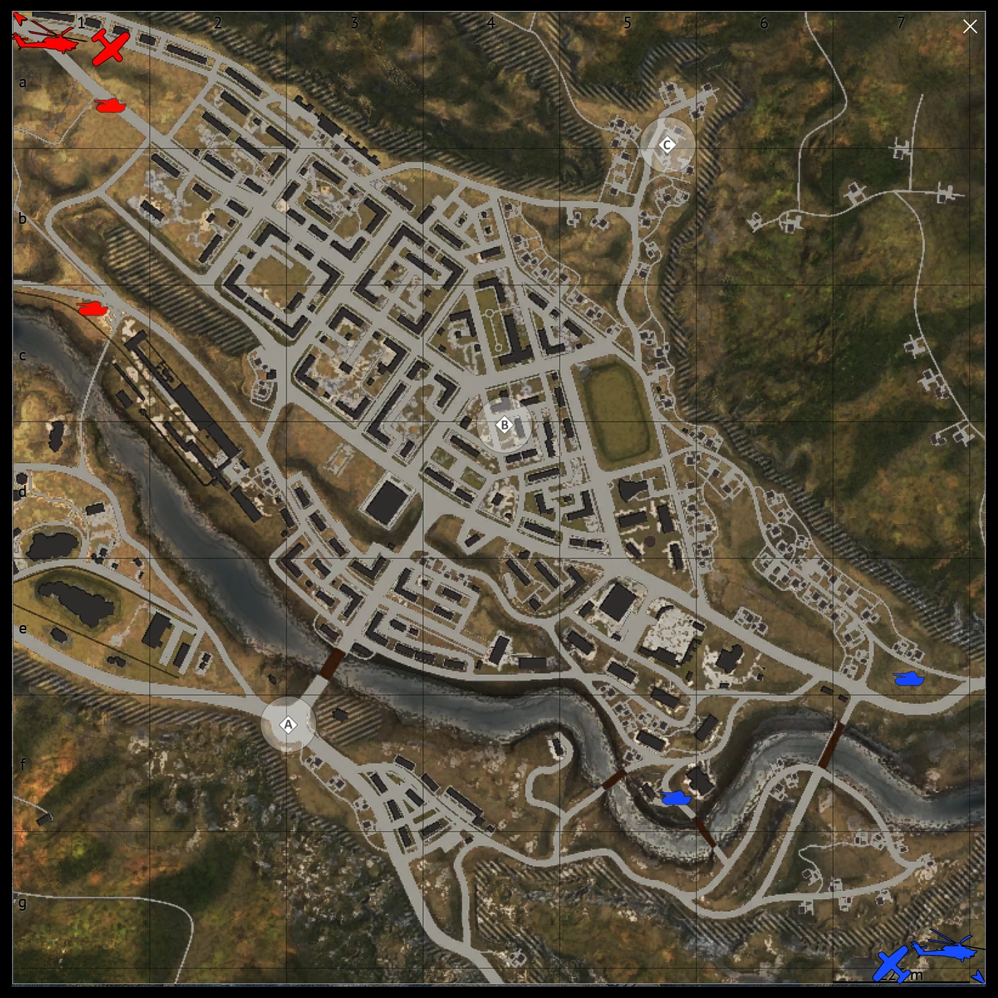 Abandoned Town map for War Thunder Ground Battles