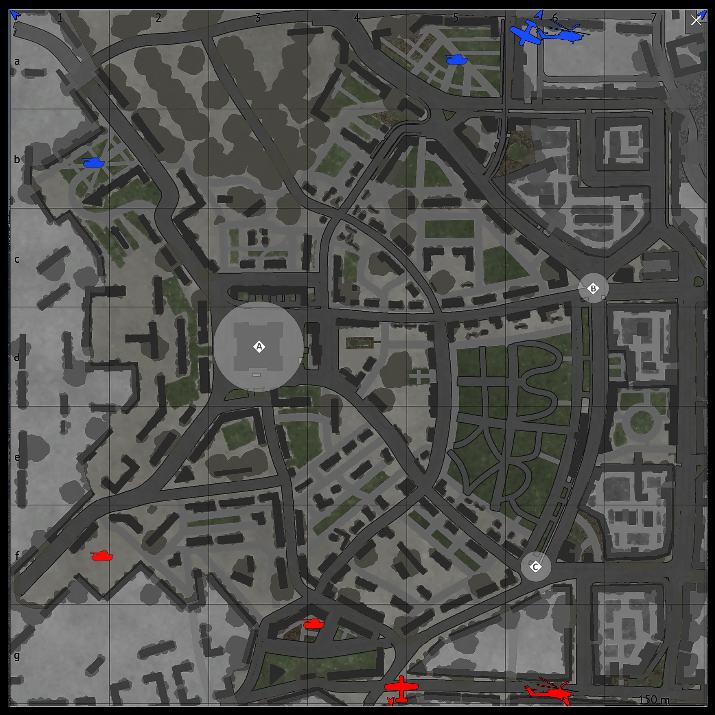 Advance to the Rhine map for War Thunder Ground Battles