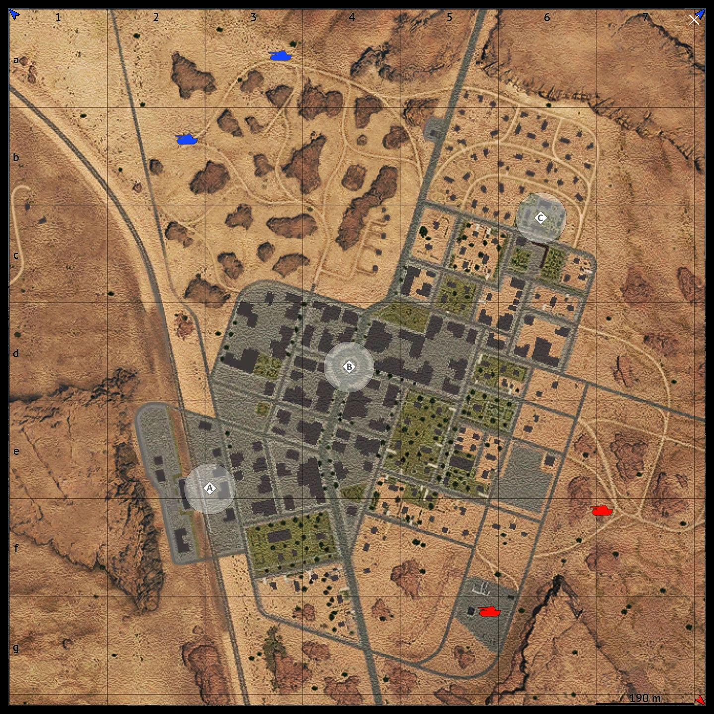 American Desert map for War Thunder Ground Battles