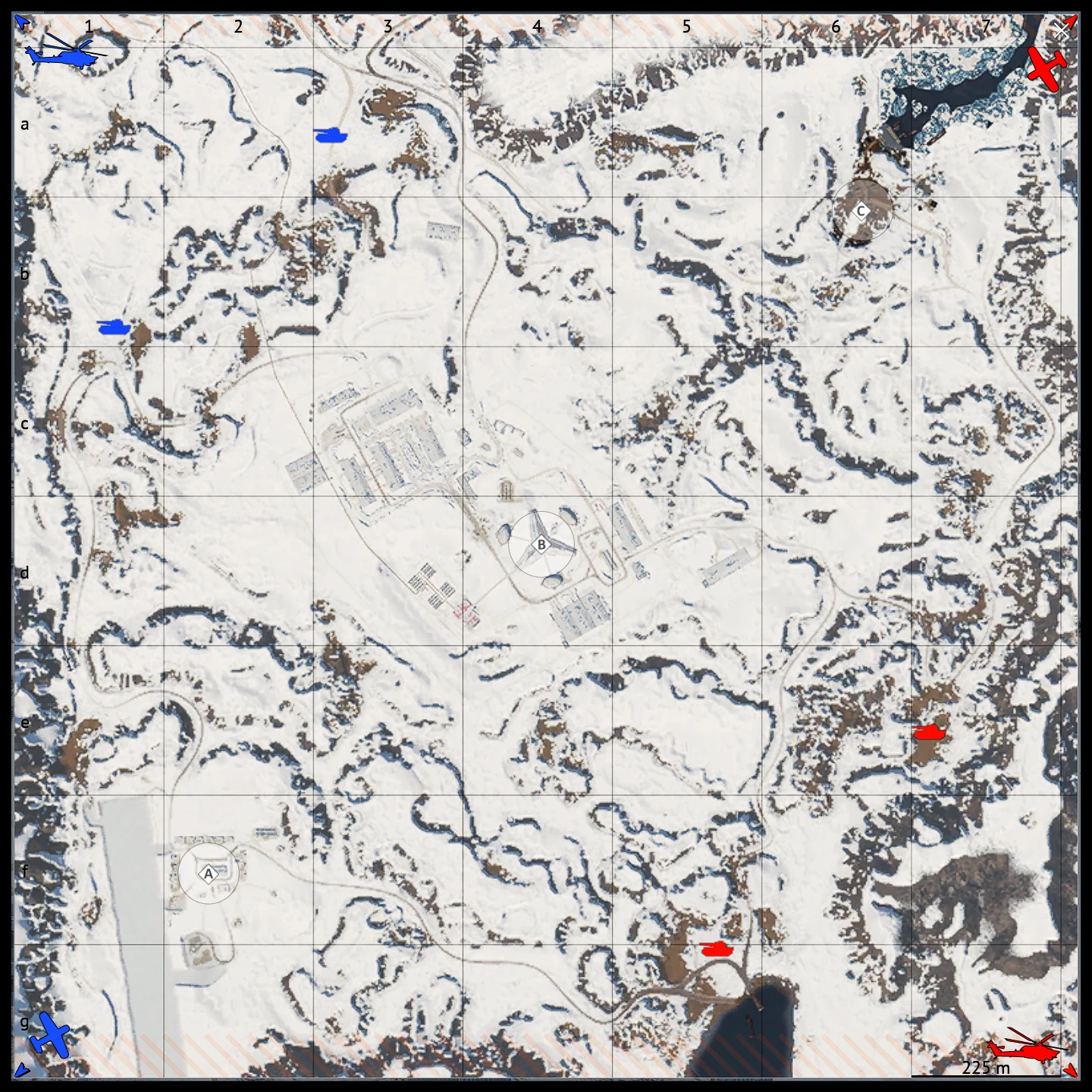 Arctic Polar Base map for War Thunder Ground Battles