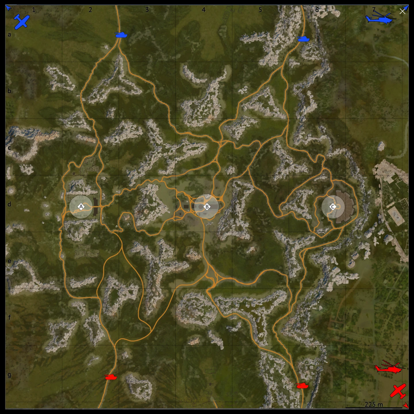 Attica map for War Thunder Ground Battles