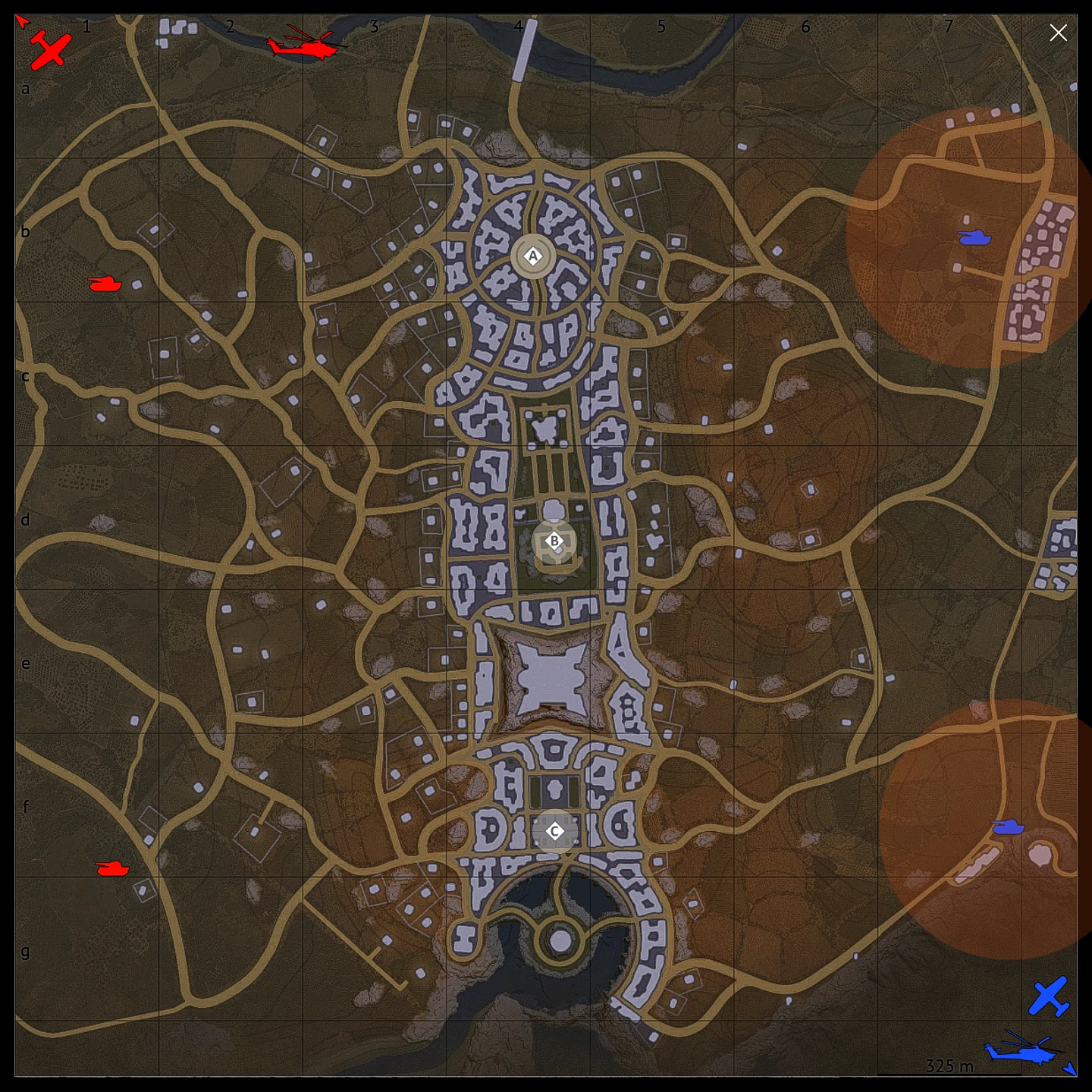 Campania map for War Thunder Ground Battles