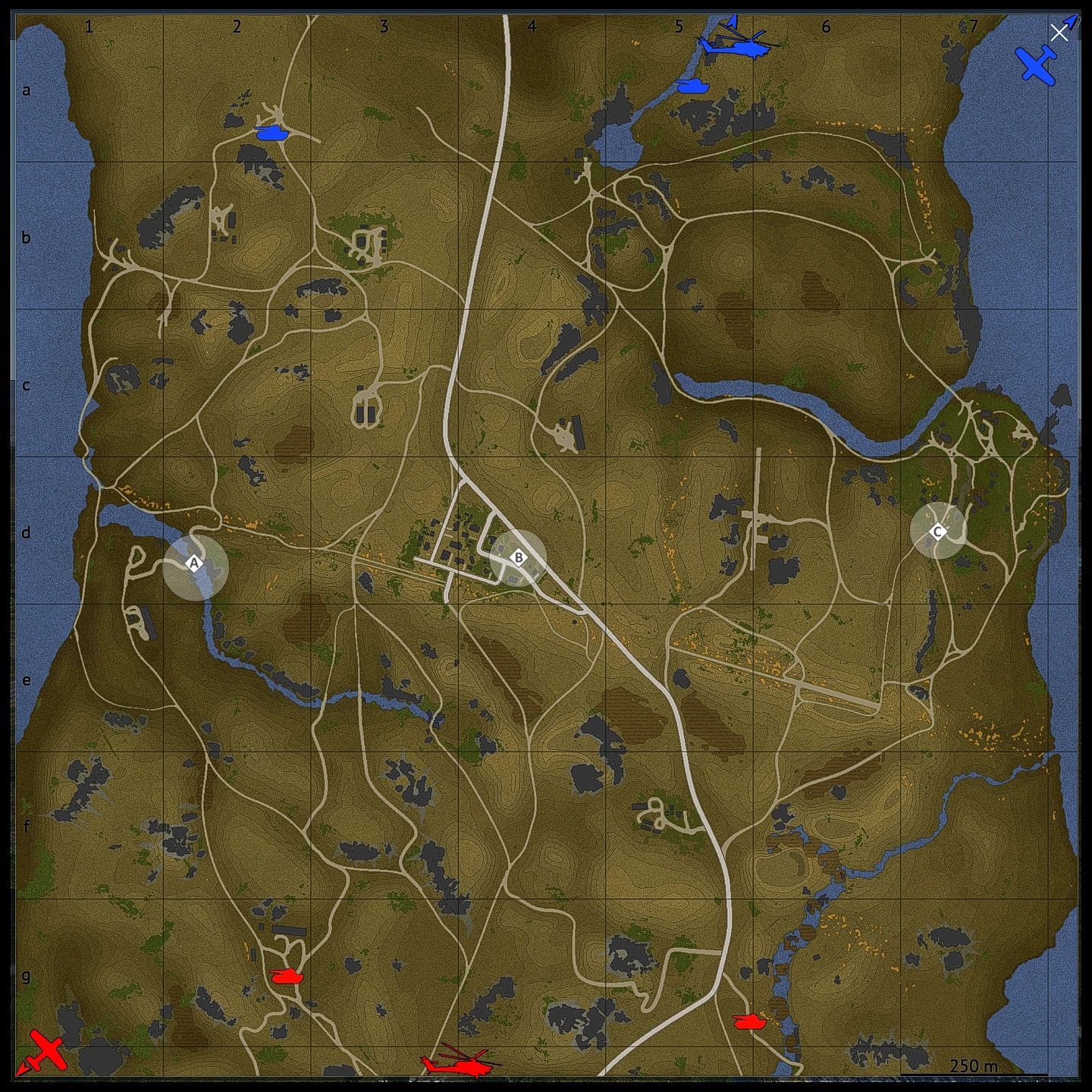 Darwin Hill map for War Thunder Ground Battles