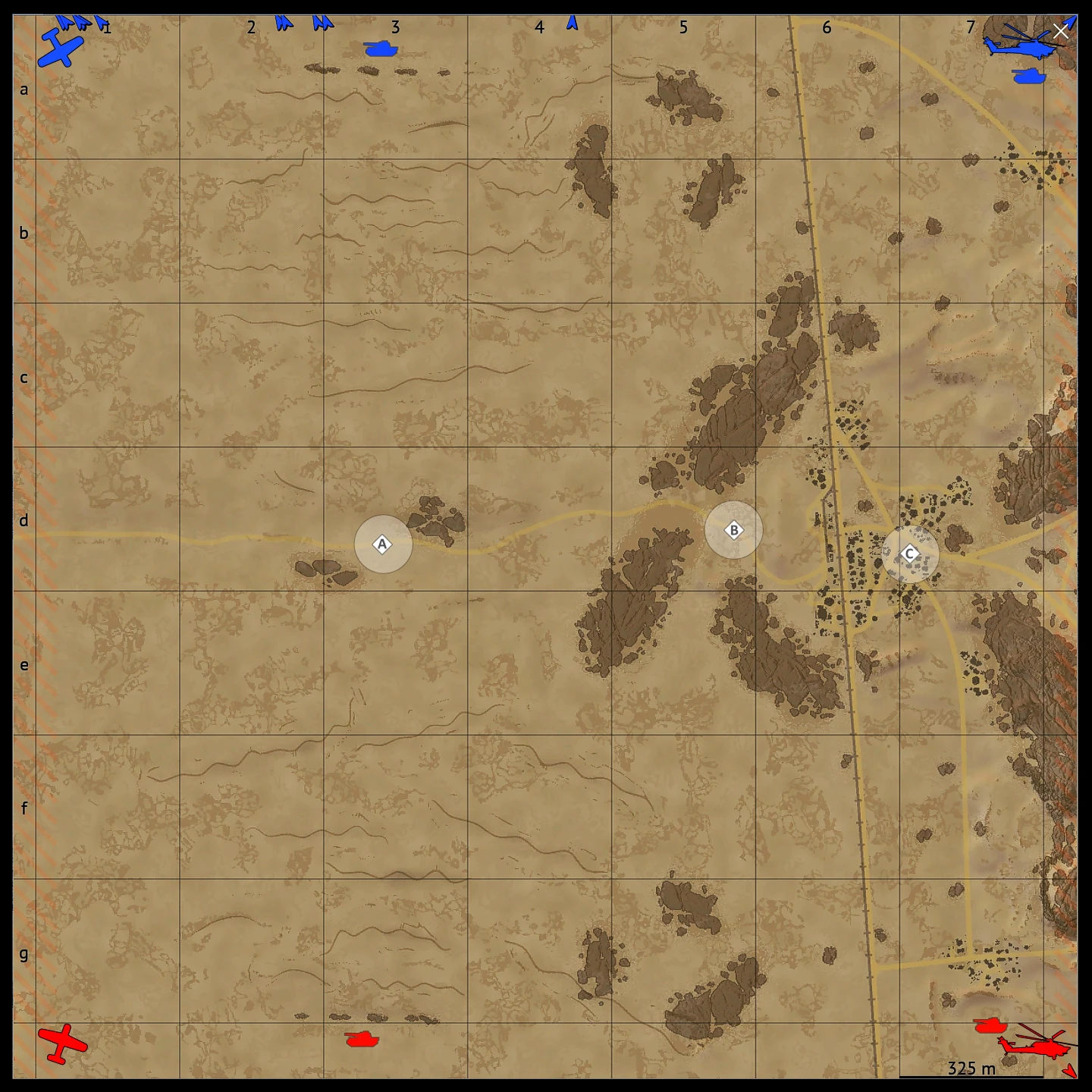 Sands of Sinai map for War Thunder Ground Battles