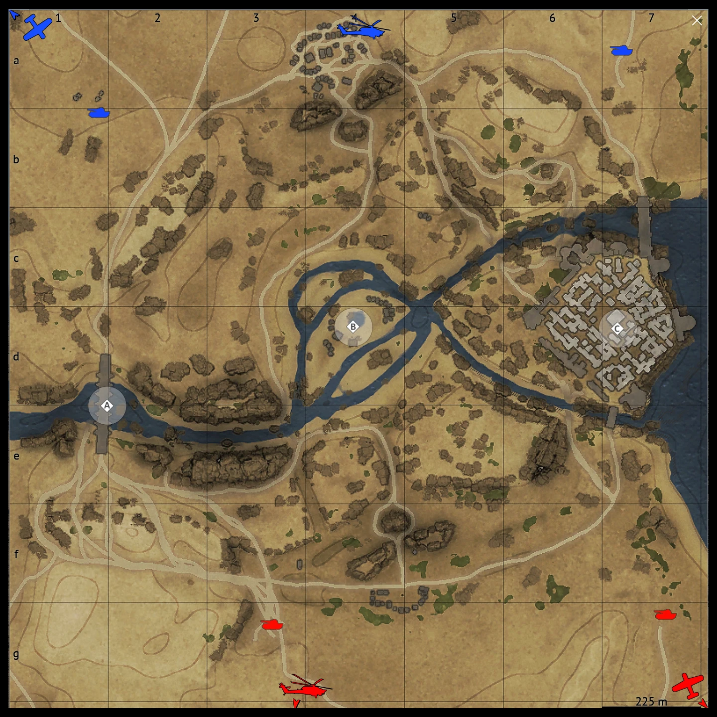 Tunisia map for War Thunder Ground Battles