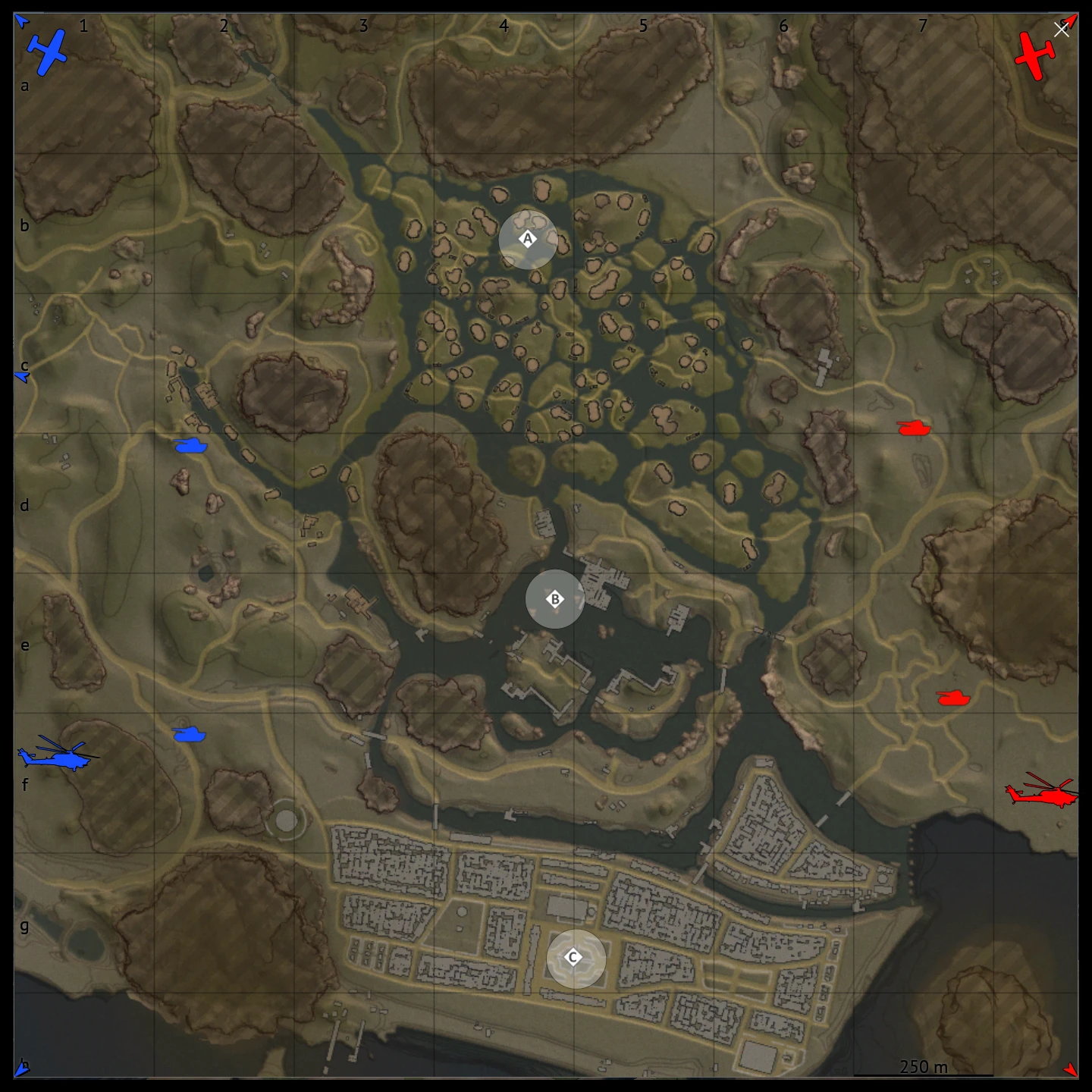 Vietnam map for War Thunder Ground Battles